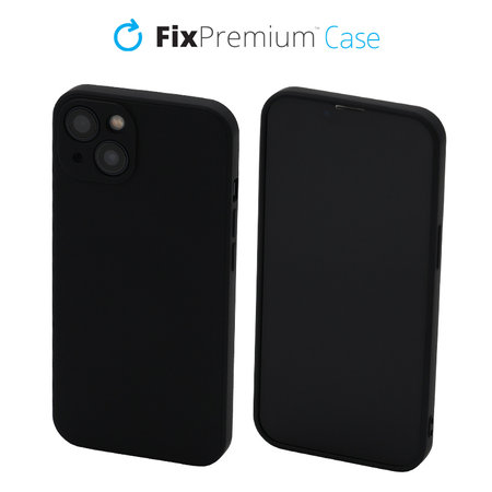 FixPremium - Coque en silicone pour iPhone 13, noir