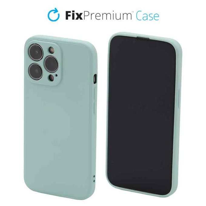 FixPremium - Coque en silicone pour iPhone 13 Pro Max, cyan clair