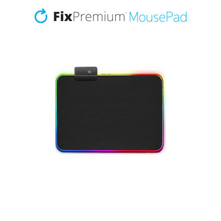 FixPremium - Tapis de souris RGB, 30x25cm, noir