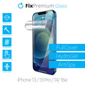 FixPremium HydroGel Anti-Spy - Protecteur d'écran pour iPhone 13, 13 Pro, 14 & 16e