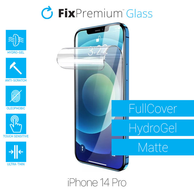 FixPremium HydroGel Matte - Protecteur d'écran pour iPhone 14 Pro
