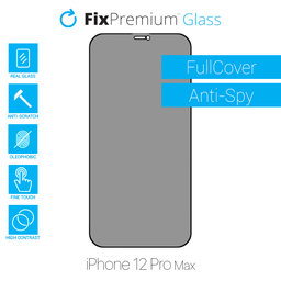 FixPremium Privacy Anti-Spy Glass - Verre Trempé pour iPhone 12 Pro Max