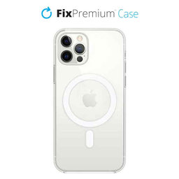 FixPremium - Étui en silicone s MagSafe pour iPhone 12 & 12 Pro, transparent