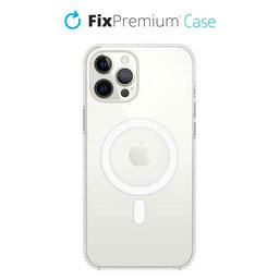 FixPremium - Étui en silicone s MagSafe pour iPhone 12 Pro Max, transparent