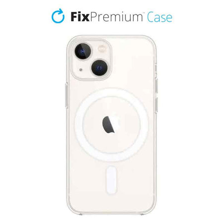 FixPremium - Étui en silicone s MagSafe pour iPhone 13 mini, transparent