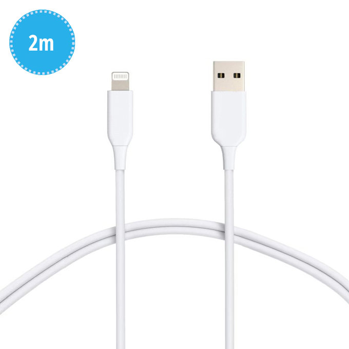 Lightning / USB câble, 2 m, compatible avec Apple, bulk