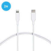 Lightning / USB-C câble, 2 m, compatible avec Apple, bulk