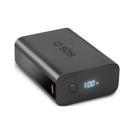 SBS - PowerBank s LCD 20 000 mAh, USB, USB-C PowerDelivery 20W, noir