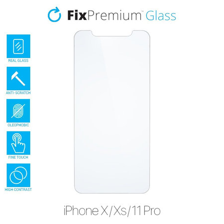 FixPremium Glass - Verre trempé pour iPhone X, XS et 11 Pro