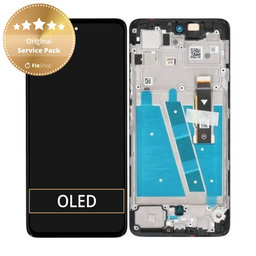 Motorola Moto G72 XT2255 - Écran LCD + Écran Tactile + Cadre (Gris Météorite) - 5D68C21701 Genuine Service Pack