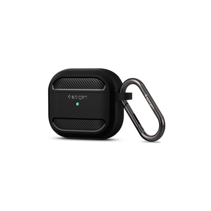Spigen - Coque Rugged Armor pour Apple AirPods 3, noir mat