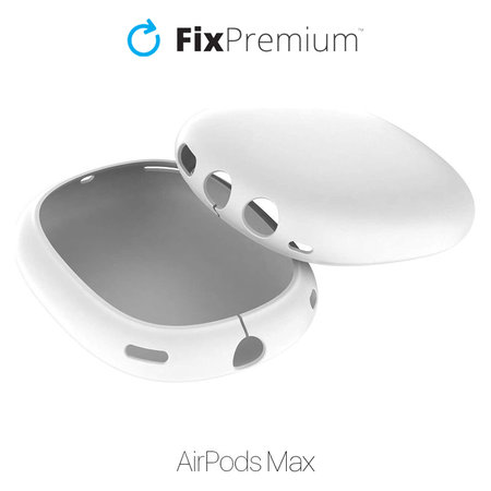 FixPremium - Coques en silicone pour AirPods Max, blanches