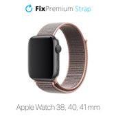 FixPremium - Bracelet en nylon pour Apple Watch (38, 40 et 41 mm), rose