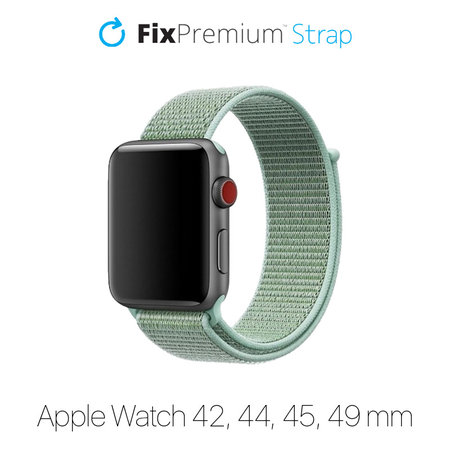 FixPremium - Bracelet en nylon pour Apple Watch (42, 44, 45 et 49 mm), turquoise