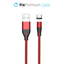 FixPremium - Câble Magnétique USB-C / USB (1m), rouge