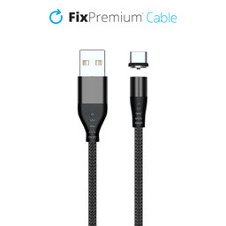 FixPremium - Câble magnétique USB-C / USB (1m), noir