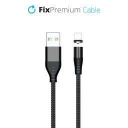 FixPremium - Câble magnétique Lightning / USB (1m), noir