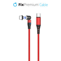 FixPremium - Câble Magnétique USB-C / USB (1m), rouge