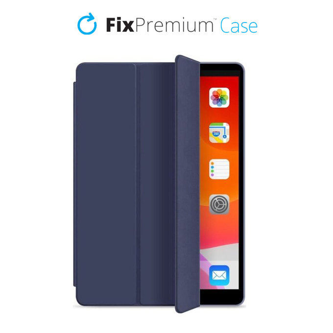 FixPremium - Étui à rabat en silicone pour iPad 10.2 (7e, 8e, 9e génération), bleu