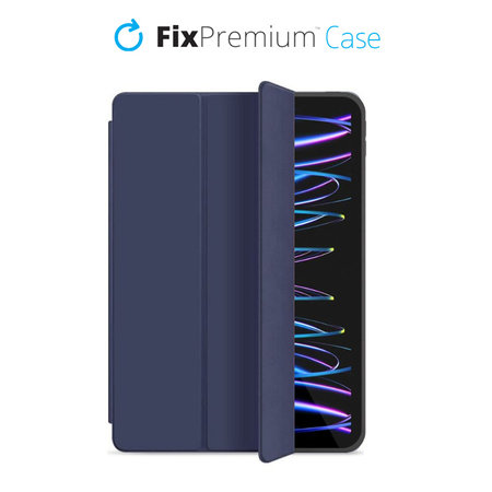 FixPremium - Étui à rabat en silicone pour iPad Pro 12,9" (4e, 5e génération), bleu