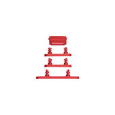 Apple iPhone 14 Plus - Boutons latéraux (Rouge)