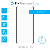FixPremium FullCover Glass - Verre trempé 3D pour Xiaomi 12 Pro, noir