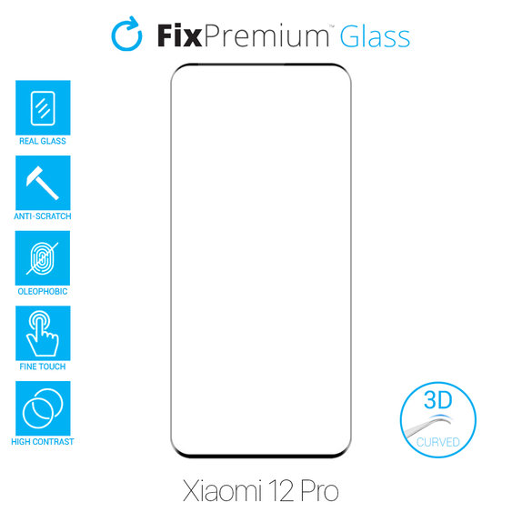 FixPremium Glass - Verre Trempé 3D pour Xiaomi 12 Pro