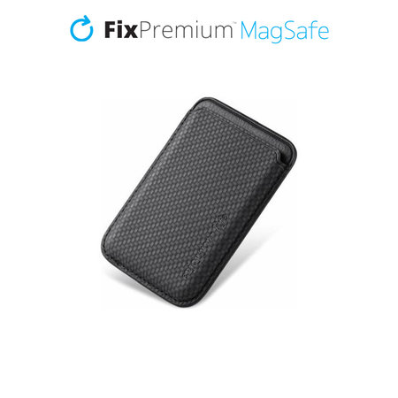 FixPremium - Portefeuille MagSafe Carbon, noir