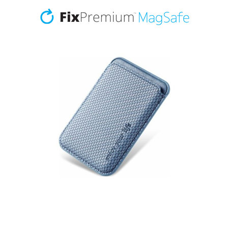 FixPremium - Portefeuille MagSafe Carbon, bleu