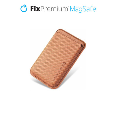 FixPremium - Portefeuille MagSafe Carbon, marron