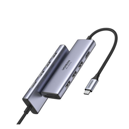 UGREEN - Hub USB-C 6v1, gris