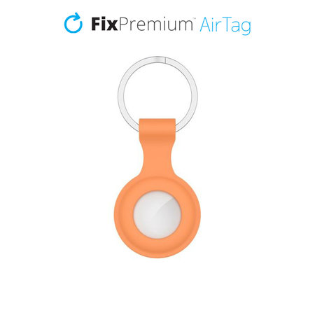 FixPremium - Porte-clés en silicone pour AirTag, orange