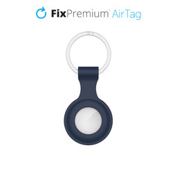 FixPremium - Porte-clés en silicone pour AirTag, bleu