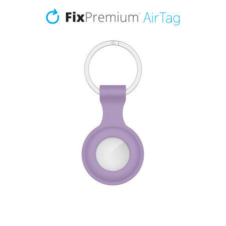 FixPremium - Porte-clés en silicone pour AirTag, violet