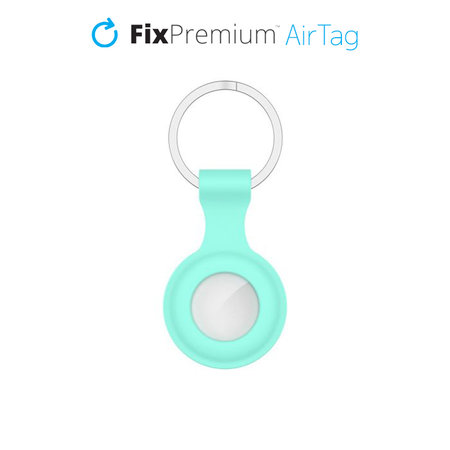 FixPremium - Porte-clés en silicone pour AirTag, turquoise