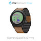 FixPremium - Bracelet en cuir pour Garmin (QuickFit 22mm), marron clair