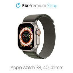 FixPremium - Bracelet Alpine Loop pour Apple Watch (38, 40 et 41 mm), vert