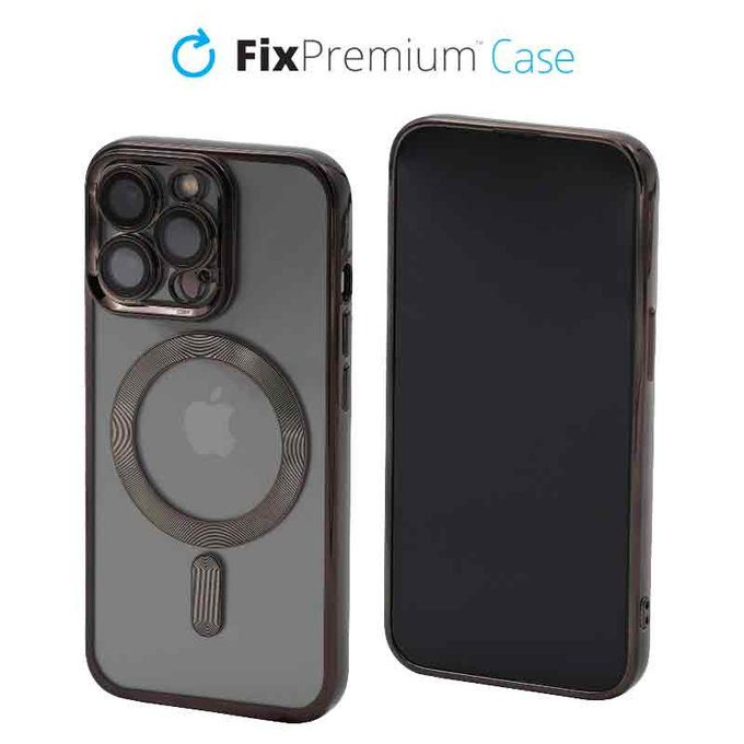 FixPremium - Étui Crystal avec MagSafe pour iPhone 14 Pro, noir