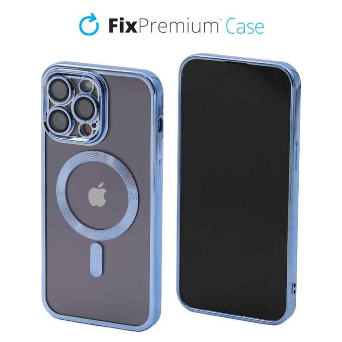 FixPremium - Coque Crystal s MagSafe pour iPhone 13 Pro Max, bleu