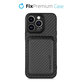 FixPremium - Étui Carbon s MagSafe Wallet pour iPhone 13 Pro Max, noir