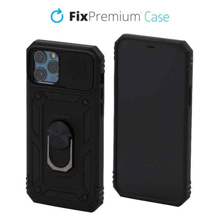 FixPremium - Coque CamShield pour iPhone 12 & 12 Pro, noir