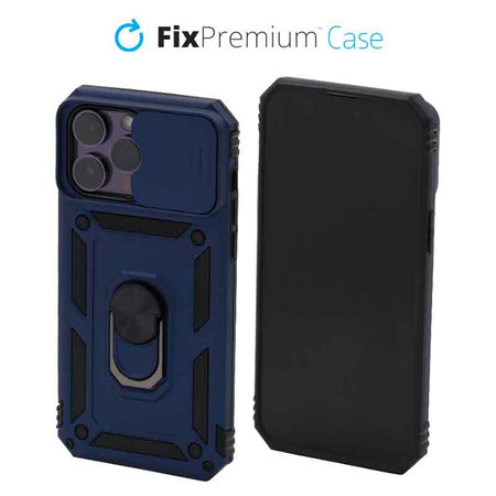 FixPremium - Coque CamShield pour iPhone 13 Pro Max, bleue