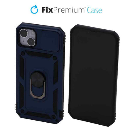 FixPremium - Étui CamShield pour iPhone 14 Plus, bleu