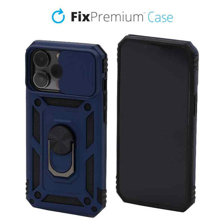 FixPremium - Étui CamShield pour iPhone 14 Pro, bleu