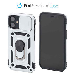 FixPremium - Coque CamShield pour iPhone 12 mini, blanc