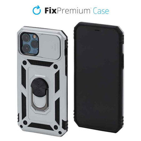 FixPremium - Coque CamShield pour iPhone 12 & 12 Pro, blanc