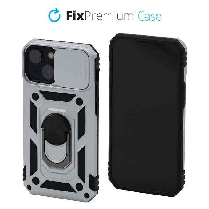 FixPremium - Coque CamShield pour iPhone 13 mini, blanc