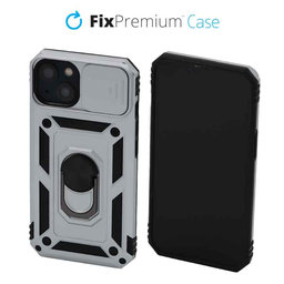 FixPremium - Coque CamShield pour iPhone 13 & 14, blanc