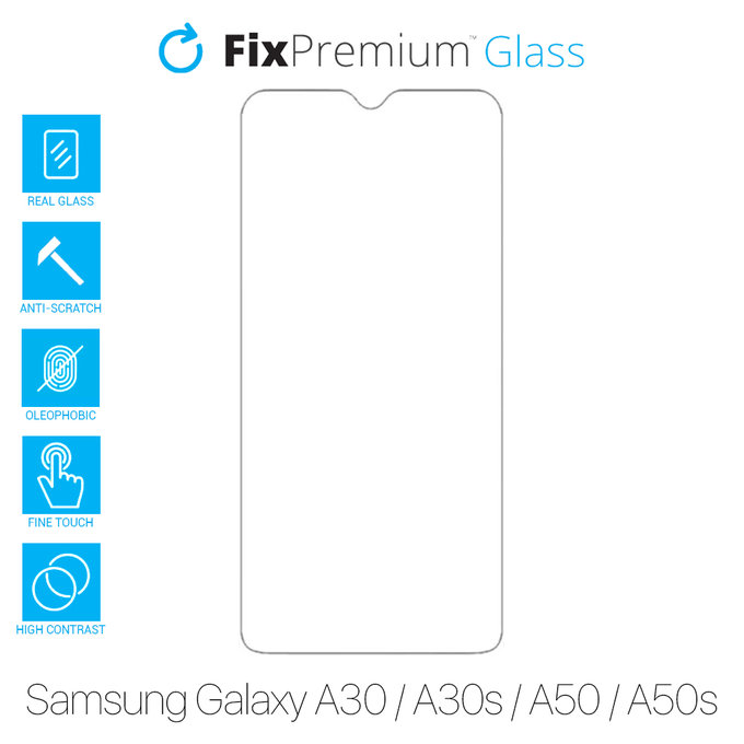 FixPremium Glass - Verre trempé pour Samsung Galaxy A30, A30s, A50 & A50s