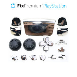 FixPremium - Éléments décoratifs de luxe pour PS5 DualSense, argent